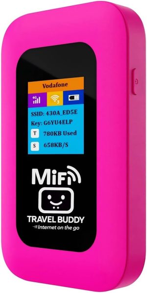 Travel Buddy 4G Mifi Router - Pink