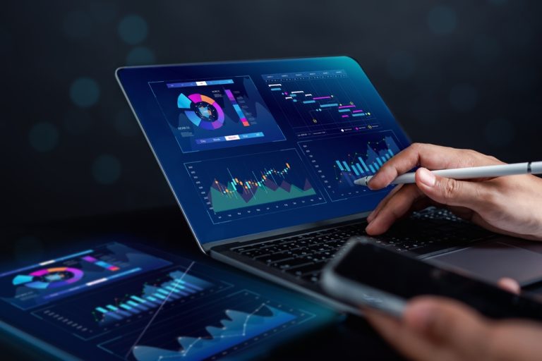 image of laptop and smartphone with graphson