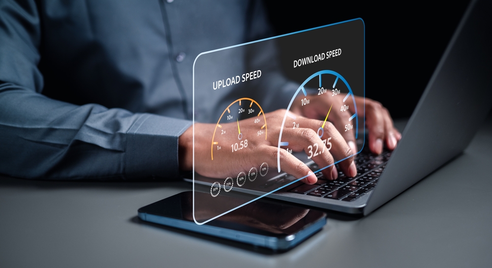 image of person working over a laptop remotely